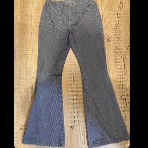 Pinstripe Flare Jeans